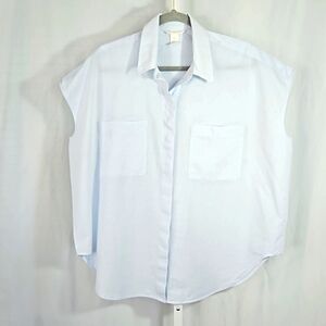 H&M Women's Light Blue Top Size Large